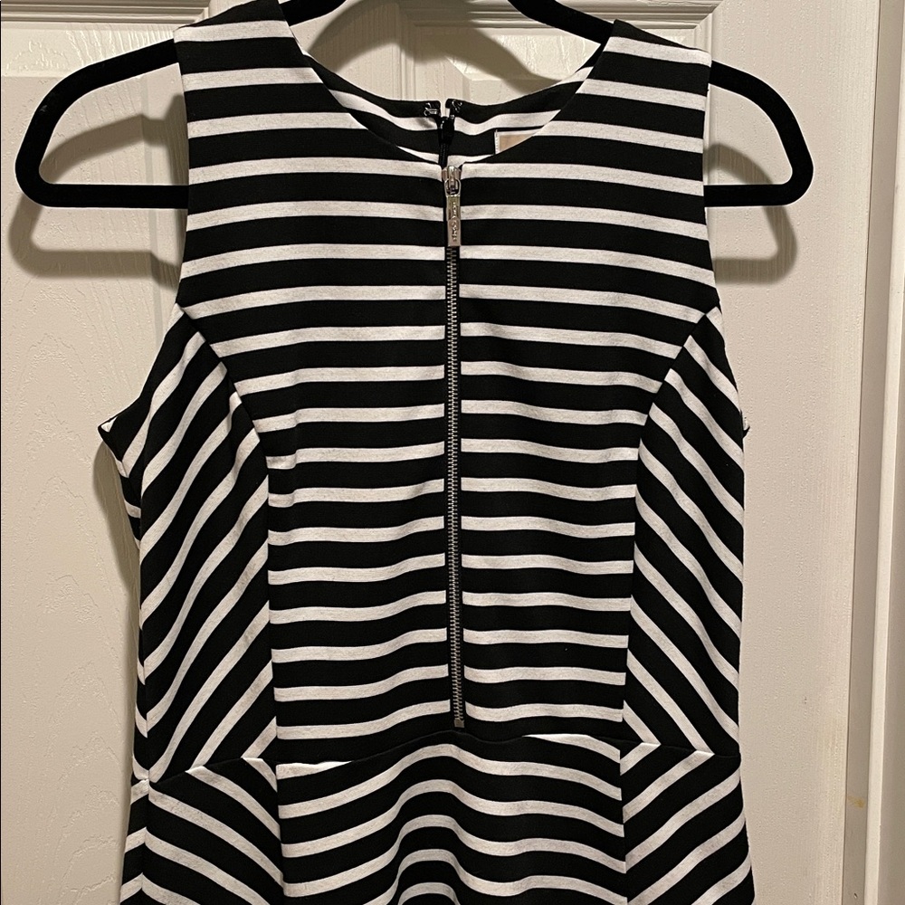 Michael Kors striped sleeveless skater dress - Picture 2 of 6